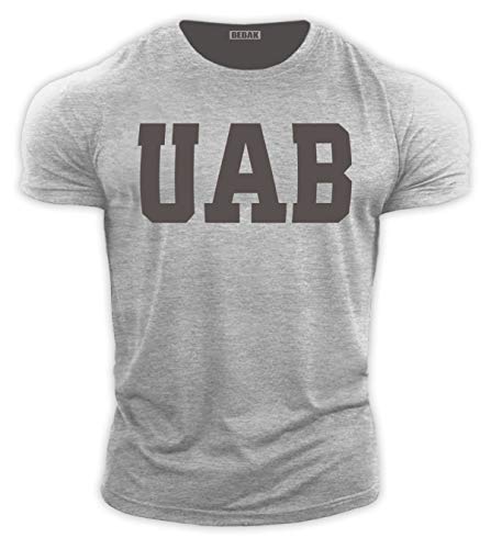 bebak Herren Gym T-Shirt | Bodybuilding T Shirts Gym Kleidung für Männer Arnold UAB Gym Wear Training Top (4XL) Sport Grau, Grau (Sports Grey), 58 von BEBAK