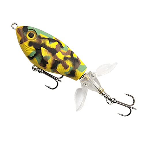 BEBIKR Künstliche Angelköder Swimbaits Doppelpropeller Angelköder 3D Angelköder Köder Spinner von BEBIKR