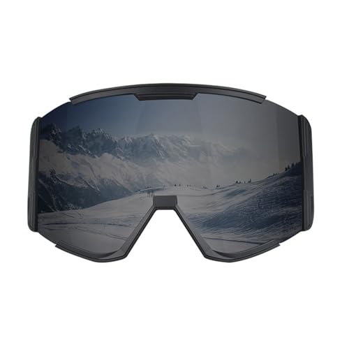 BEBIKR Skibrille für Herren und Damen, Schneebrille, UV-Schutz, Anti-Beschlag-Gläser, große Sicht, Skating-Brille, Wintersportbrille von BEBIKR