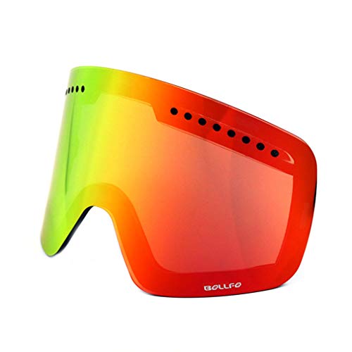 BEBIKR Skibrille mit doppellagiger, abnehmbarer Linse, Anti-Beschlag-UV-Sonnenbrille, Handschuhe für Kinder von 5–15 Jahren von BEBIKR
