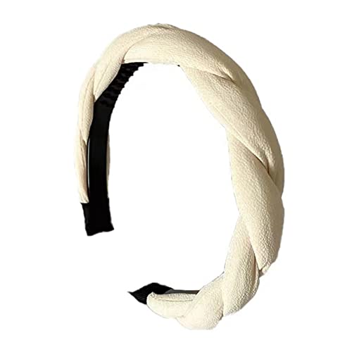 Haarband für Damen, geflochtenes Stirnband, Schaumstoff, gepolstert, Haarband, Spa-Stirnband zum Waschen des Gesichts, Hautpflege, Stirnband, rutschfest, Yoga-Schweißband von BEBIKR