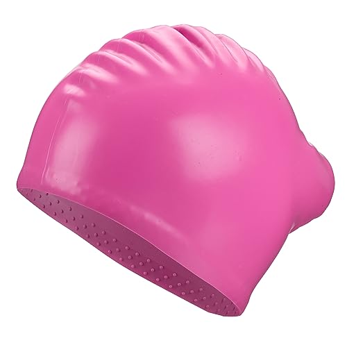 BECO Damen Langhaar Silikon Badehaube Schwimmhaube Badekappe, pink von Beco