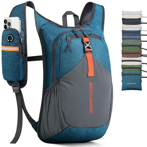 BECOJADDE 15L Wanderrucksack Herren Kleiner Rucksack Damen Leichter Daypack Tagesrucksack Faltbarer Trekkingrucksack für Camping Outdoor Wandern Travel Türkis BECOJADDE 15L Wanderrucksack Herren Kleiner Rucksack Damen Leichter Daypack Tagesrucksack Faltbarer Trekkingrucksack für Camping Outdoor Wandern Travel Türkis von BECOJADDE