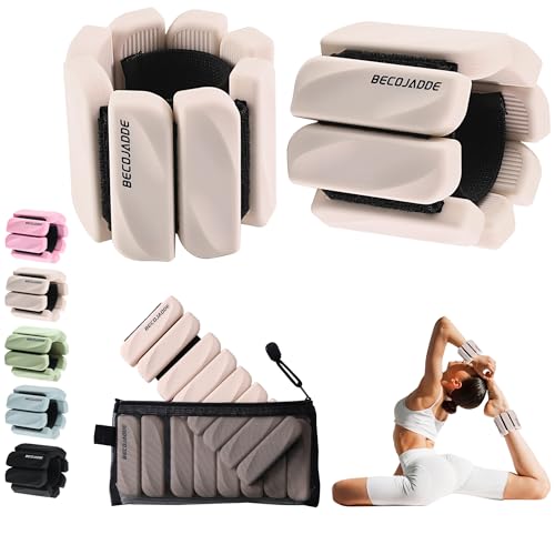BECOJADDE Gewichtsmanschetten fuß 0.45 KG Je Gewichte für Beine und Arme Set 2 Ankle Weights Handgelenk Gewichte Knöchelgewichte Fussgewichte für Joggen Cardio Aerobic Krafttraining Beige BECOJADDE Gewichtsmanschetten fuß 0.45 KG Je Gewichte für Beine und Arme Set 2 Ankle Weights Handgelenk Gewichte Knöchelgewichte Fussgewichte für Joggen Cardio Aerobic Krafttraining Beige von BECOJADDE