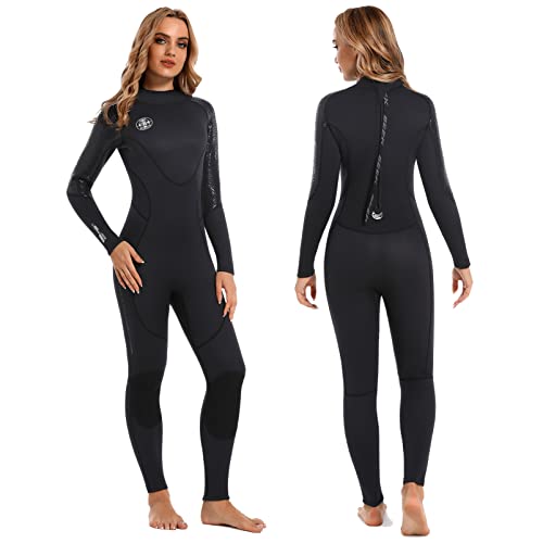 Neoprenanzug Damen Neopren Thermo Schwimmanzug - 3MM UV Schutz Herren Tauchanzug Lange Ärmel Rückenreißverschluss Ultra Stretch Schwarz Wetsuit Outdoor Taucher Badeanzug für Schnorcheln Schwimmen XXXL Neoprenanzug Damen Neopren Thermo Schwimmanzug - 3MM UV Schutz Herren Tauchanzug Lange Ärmel Rückenreißverschluss Ultra Stretch Schwarz Wetsuit Outdoor Taucher Badeanzug für Schnorcheln Schwimmen XXXL von BEEK