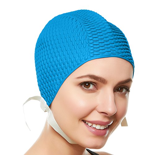 Beemo Badekappe für Damen, Kinnriemen, Hellblau Beemo Badekappe für Damen, Kinnriemen, Hellblau von Beemo