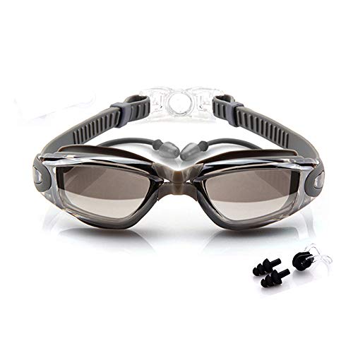 Beeway Schwimmbrille bequem mit Ohrstöpseln Antifog UV-Schutz verstellbar für Erwachsene Herren Damen und Kinder ab 8 Jahren, silber Beeway Schwimmbrille bequem mit Ohrstöpseln Antifog UV-Schutz verstellbar für Erwachsene Herren Damen und Kinder ab 8 Jahren, silber von BEEWAY