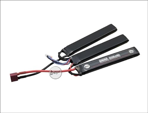 Begadi "AMAX" LiPo Akku 11,1V 2150mAh 25C Triple Stick mit Dean & Adapter auf Mini TAM -silber- von BEGADI