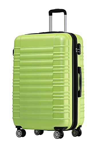 BEIBYE 2088 Zwillingsrollen Reisekoffer Koffer Trolleys Hartschale M-L-XL-Set (Green, L) von BEIBYE
