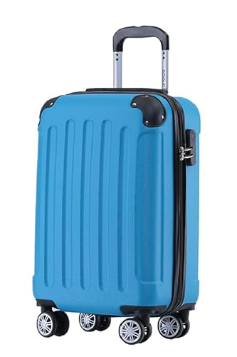 BEIBYE Hartschalen-Koffer Trolley Rollkoffer Reisekoffer Handgepäck 4 Rollen (M-L-XL-Set) (Turquoise, M) von BEIBYE