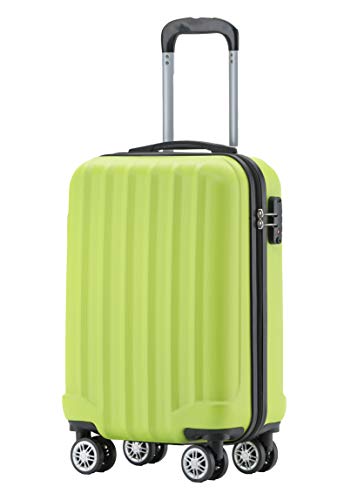 BEIBYE TSA-Schloß 2080 Hangepäck Zwillingsrollen neu Reisekoffer Koffer Trolley Hartschale Set-XL-L-M(Boardcase) (Green, M) von BEIBYE