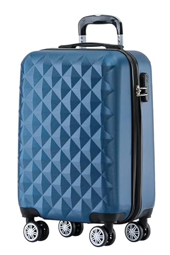 BEIBYE Zwillingsrollen 2066 Hartschale Trolley Koffer Reisekoffer Handgepäck Boardcase M (Blau) von BEIBYE