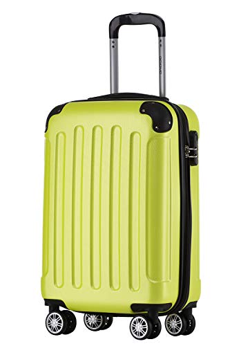 BEIBYE Zwillingsrollen Hardcase Reisekoffer Koffer Trolleys Hartschale in XL-L-M in 14 Farben (Grün, Handgepäck (55cm)) von BEIBYE