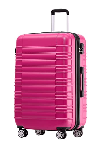 BEIBYE Zwillingsrollen Reisekoffer Koffer Trolleys Hartschale M-L-XL-Set (Peach, XL) von BEIBYE