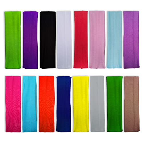 16 Stück sportliches Schweißband, elastische, rutschfeste Sport-Stirnbänder, Buntes Stirnband aus Schweißband, Fitness-Stirnbänder, Unisex-Schweißbänder gelten zum Laufen, Radfahren, Yoga, Tennis 16 Stück sportliches Schweißband, elastische, rutschfeste Sport-Stirnbänder, Buntes Stirnband aus Schweißband, Fitness-Stirnbänder, Unisex-Schweißbänder gelten zum Laufen, Radfahren, Yoga, Tennis von BEIIEB