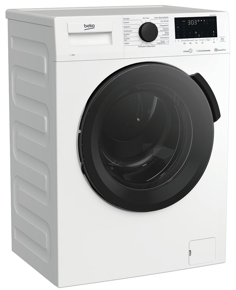 BEKO Waschmaschine WMC81464ST1, 8,00 kg, 1400 U/min, Pet Hair Removal, SteamCure, Schnell+ von BEKO