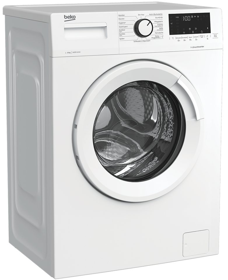 BEKO Waschmaschine WML8146T5STR1 7001440074, 8 kg, 1400 U/min, Mengenautomatik, AddXtra Nachlegefunktion, Bluetooth, Pet Hair Removal von BEKO