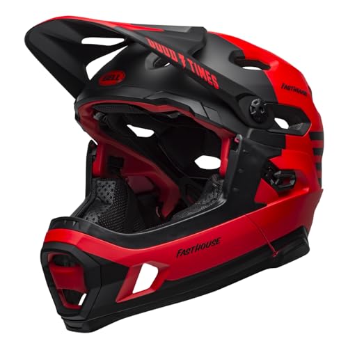 Bell Bike Unisex – Erwachsene SUPER DH Spherical Helme, Mat/Gls Red/Black Fasthouse, L Bell Bike Unisex – Erwachsene SUPER DH Spherical Helme, Mat/Gls Red/Black Fasthouse, L von BELL