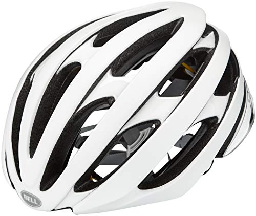 BELL Unisex – Erwachsene Stratus MIPS Fahrradhelm Road, Matte/Gloss White/Silver, S | 52-56cm von BELL