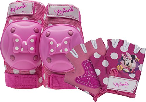 Bell Minnie Mouse Schutzausrüstung mit Ellbogenschützern/Knieschützern und Handschuhen von BELL