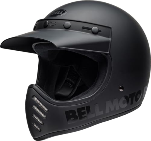 Bell Moto-3 Classic Motocross Helm (Black Matt,L (59/60)) von BELL