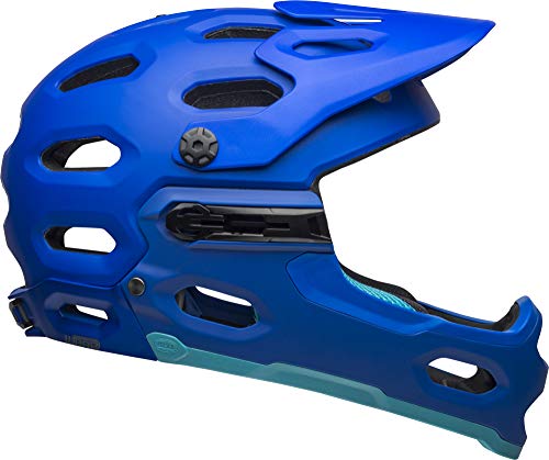 BELL Unisex -Erwachsene Super 3r MIPS Fahrradhelm, mat Blue/Bright Blue, M (55-59 cm) von BELL