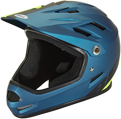 Bell Unisex – Erwachsene Sanction Fahrradhelm MTB, matte blue/hi-viz, L von BELL