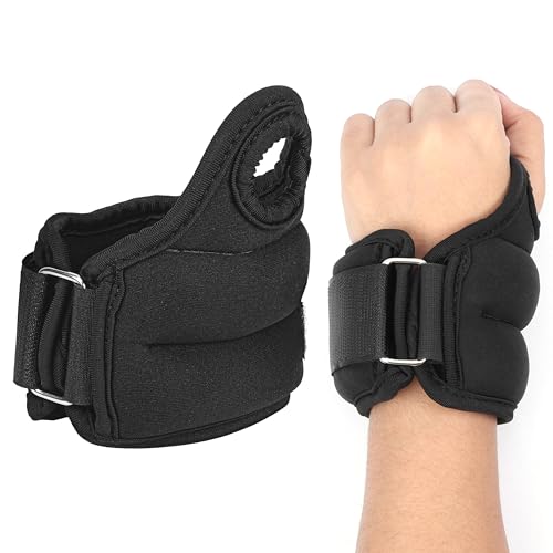 Belle Vous Schwarze Handgelenkgewichte 2er Set - 0,5kg Knöchelgewichte - Handgelenkgewichte für Frauen und Männer - Gewichtsmanschetten Fuß - Gewichte für Beine - Gewicht Armband Belle Vous Schwarze Handgelenkgewichte 2er Set - 0,5kg Knöchelgewichte - Handgelenkgewichte für Frauen und Männer - Gewichtsmanschetten Fuß - Gewichte für Beine - Gewicht Armband von BELLE VOUS
