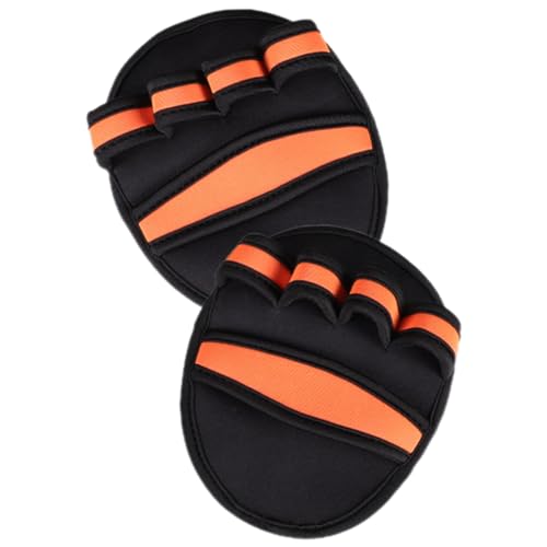 BELLIFFY 1 Paar Gewichtheberhandschuhe Haltegriff Griffe Zum Gewichtheben Turnhandschuhe Für Hebehandschuhe Für Herren Übungspad Atmungsaktive Turnhandschuhe Übungsgriffe Neopren Orange von BELLIFFY