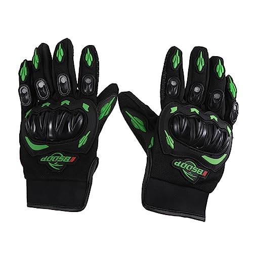 BELLIFFY 1 Paar Handschuhe befreien Motorradhandschuhe -Reithandschuhe Surfhandschuhe Herren winterhandschuhe Outdoor Handschuhe Winddichte Handschuhe Rennhandschuhe Pu Green von BELLIFFY