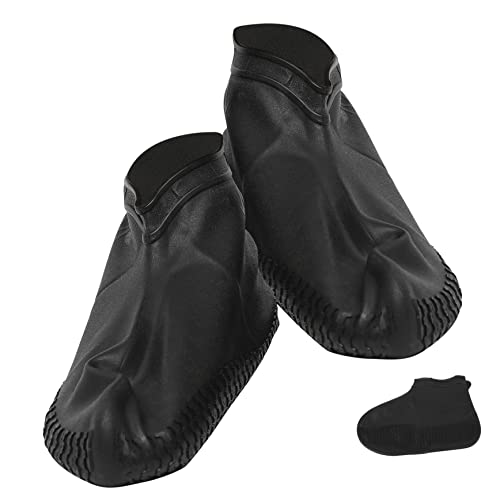 BELLIFFY 1 Paar wasserdichter Überschuh aus Silikon Faltbare Überschuhe Sneaker-Cover für Regen wasserdichte schuhüberzieher Waterproof Shoe Covers Überschuhe für Regentage Schuhschutz von BELLIFFY