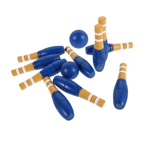 BELLIFFY 1 Satz Bowling Für Bowling-pins Indoor-Bowling Bowlingspielzeug Für Den Innenbereich Interaktives Für Bowling- Solides Bowling-spielset Hölzern von BELLIFFY