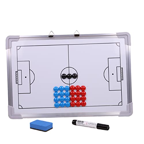 BELLIFFY 1 Set Fußballtafel Aus Aluminiumlegierung Weiße Tafel Magnetische Tafel Fußballspieltafel Magnetische Fußballtafel Coaching Trainingstafel Fußball Trocken Abwischbare von BELLIFFY