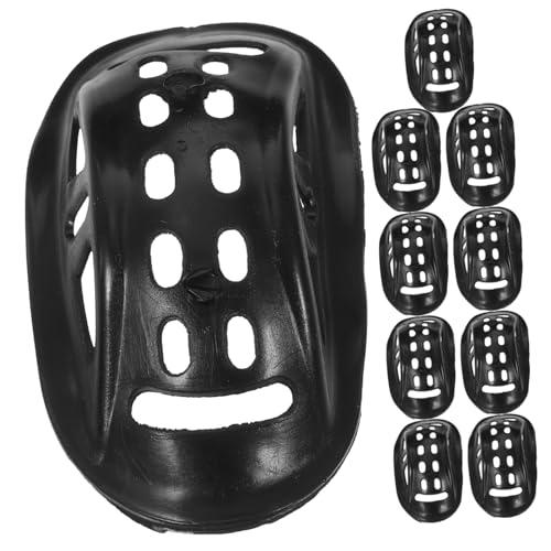 BELLIFFY 10St Helm Kinnstütze Kinnschutzschalen kleine Helm Kinnpolster schwarzer Fußballhelm Fußball-Kinnriemenabdeckung Schutzhelm-Kinnpolster Kinnschutz Cups Gummi Black von BELLIFFY