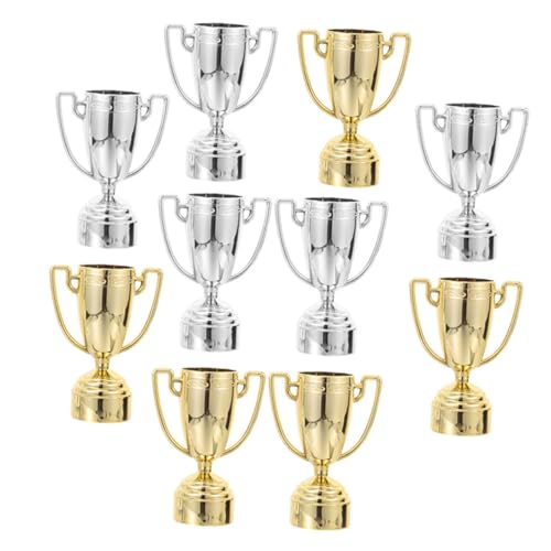 BELLIFFY 10St Trophäe aus Kunststoff kleine Trophäe Fußballtrophäe Party-Trophäenpokal pokale für kinder kunststoffbecher Partyfeier Trophäenmodell Plastik Wiederverwendbar von BELLIFFY