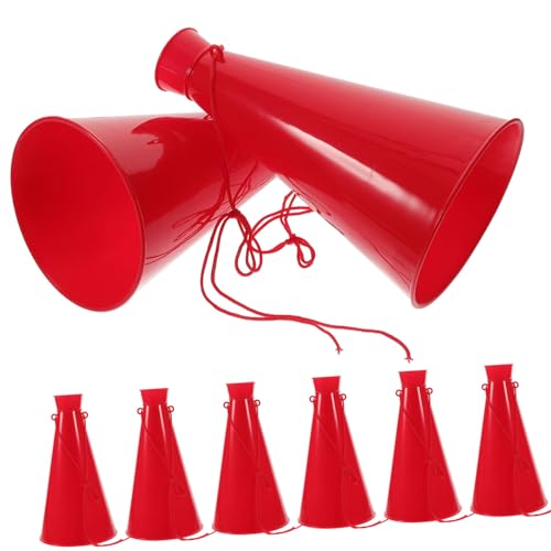 BELLIFFY 10st Lautsprecher Lautsprecher Trompeten Spielzeug Party-Horn Cheerleader Krachmacher Fußball-lärmmacher Spielsets Für Kleinkinder Im Freien Outdoor-Spielzeug Megaphone Rot Plastik von BELLIFFY