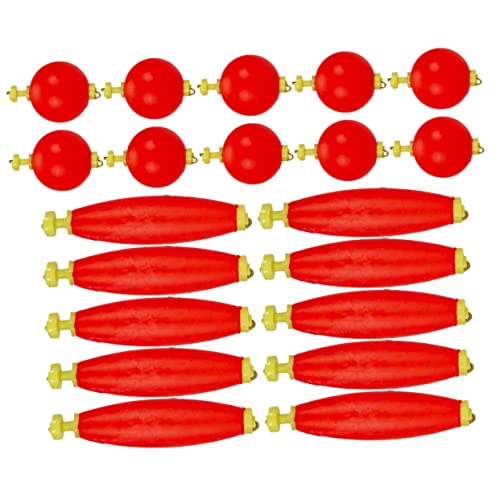 BELLIFFY 20st Angelschwimmer Werkzeug Zum Angeln Von Schäumen Werkzeug Zum Fliegenfischen Angelkorken Aus Schaumstoff Angelgeräte Aus Schaumstoff Knallender Korken Angelköder Rot Eva-Schaum von BELLIFFY