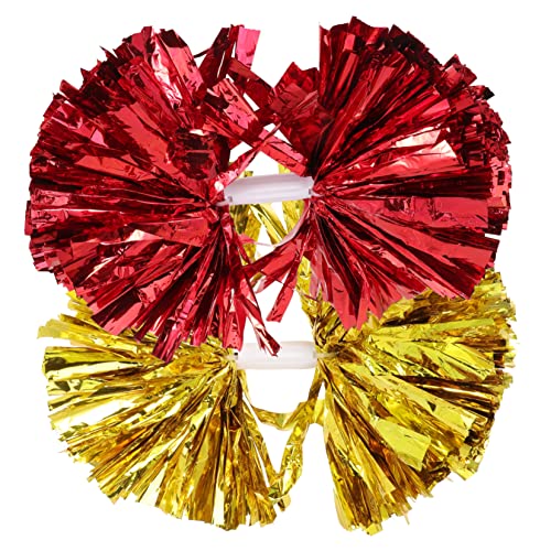 BELLIFFY 2pcs Glitzer Cheerleader Requisiten Kompakte Cheerleader Pompoms Pom Pom Requisiten Zum Jubeln von BELLIFFY