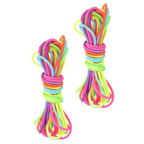 BELLIFFY 2st Gummiband Springseil Überspringen Seilspringen Trainieren Elastisches Fitnessspiel Outdoor-spielset Kind Springseil Buntes Stretchseil Kinderspielzeug Libellenköder Nylon von BELLIFFY