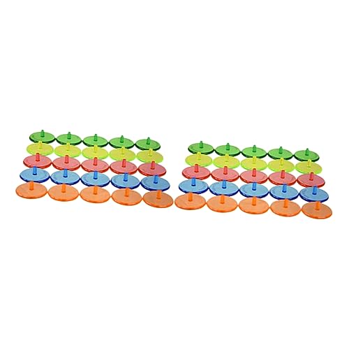 BELLIFFY 50 Stück Golfball Positionsmarkierungswerkzeug Golf Marker Golf Marker Für Männer Farbige Golf Marker Golf Marker Zum Putten Positions Werkzeug Golfball Marker Schablone von BELLIFFY