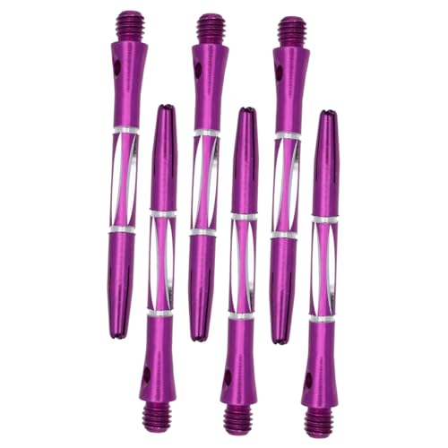 BELLIFFY 6St Dartschaft Dart Training darttraining Dart-Training Dart Buch Training rutschfeste Dart Schäfte Dart Schaft Dartpfeile werfen Dartstangen einfädeln Aluminiumlegierung Violett von BELLIFFY