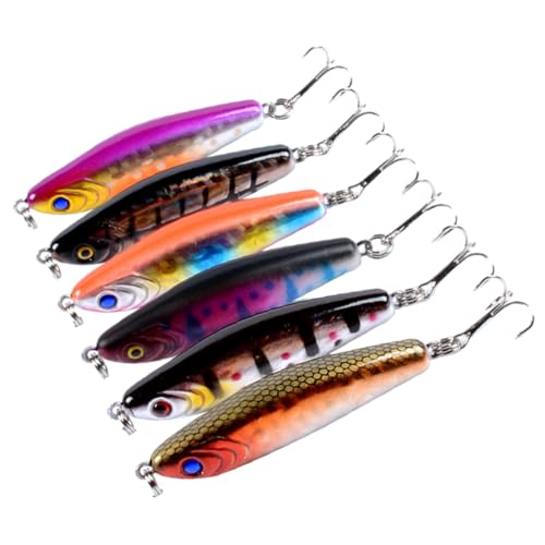 BELLIFFY 6er-Pack realistische tauchfähige Bleistiftköder Angelköder 6 4 cm Set mit Swimbaits und starken Drillingshaken für Forellen BELLIFFY 6er-Pack realistische tauchfähige Bleistiftköder Angelköder 6 4 cm Set mit Swimbaits und starken Drillingshaken für Forellen von BELLIFFY