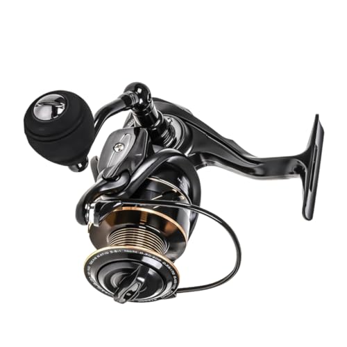 BELLIFFY Angelausrüstung Rad Angler ausrüstung Fishing Reel hochstihl Fischereiausrüstung Fishing Accessories Süßwasser-Angelausrüstung Angelzubehör Fischrad Angelrolle aus Metall Black von BELLIFFY