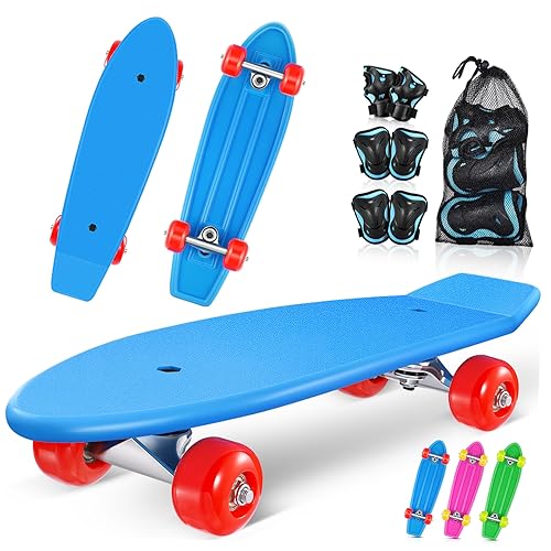 BELLIFFY Blauer Skateboard Anzug Jungen Roller Straßen Skateboard Skateboard Rutschbrett Anfänger Skateboard Skateboard Skating Brett Longboards Gleitbrett Skate Board Pp von BELLIFFY