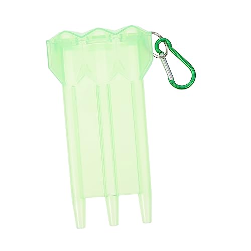 BELLIFFY Dart-Box Darts case dartpfeile Box Dartschachtel mit Karabiner Die Dartscheibe verstellbares Dart-Etui Dart-Tragetasche Darthüllen für Steeldarts Harter dartkoffer Plastik Green von BELLIFFY