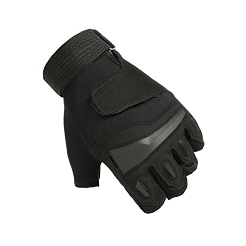 BELLIFFY Halbfinger Fahrradhandschuhe Für Den Sommer Atmungsaktiv Und Stoßfest Taktische Handschuhe Für Männer Und Frauen Schwarz Größe XL Ideal Für Radsport Und Outdoor Aktivitäten von BELLIFFY