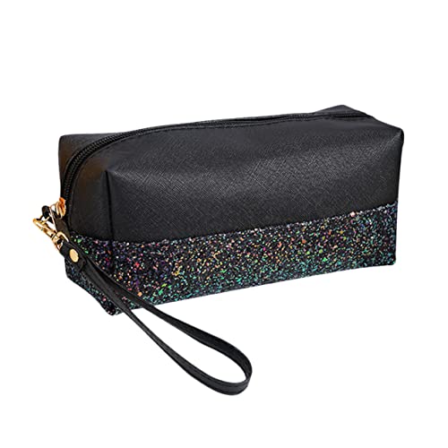 BELLIFFY Reisekosmetikbeutel Storage Pockets Storage Bags Cosmetic Bags Makeup Tasche portemonaie Kosmetiktasche für Damen Reisekosmetiktasche Kulturbeutel Toilettenartikel Modetasche Black von BELLIFFY