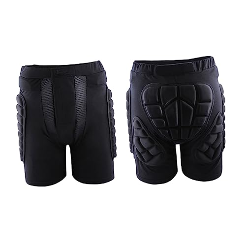 BELLIFFY Schwarze Gepolsterte Schutzhosen Für Und Erwachsene Ski Hockey Und Skate Riding Sporthose Größe L Ideal Für Outdoor Aktivitäten Und Beim Skifahren Und Skaten von BELLIFFY