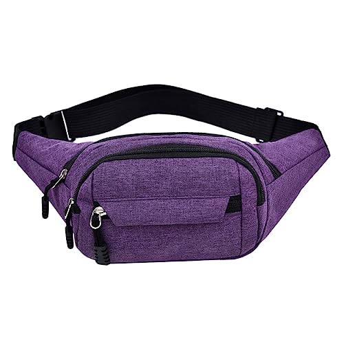 BELLIFFY Sport-gürteltasche Brieftasche Umhängetasche Lila Gürteltasche Umhängetaschen Für Damen Im Trend Damen-geldbörse Schwarze Geldbörsen Für Damen Lauftasche Für Damen Violett von BELLIFFY