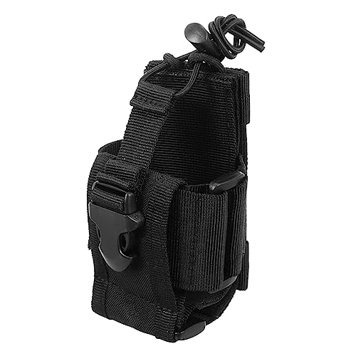 BELLIFFY Walkie-Talkie-Tasche Radios Notfall Weg Sitz Auto Anlage Clips Tragbar Universal- Hörmuschel Radio Halter Gehäuse Tasche Für Walkie-talkies Black Oxford-Stoff von BELLIFFY